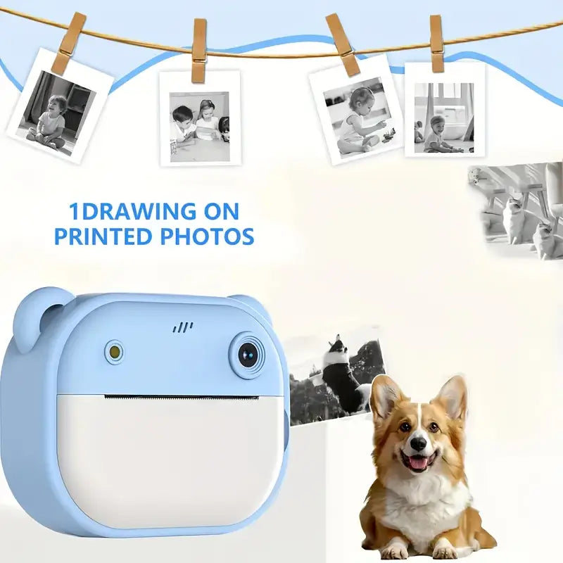 Instant Printing Cameras for Kids, Thermal Printing Cameras, Instant Photo Printers with Video Capabilities, Allowing Drawing