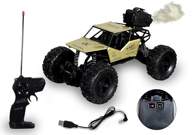 Monster Truck Remote Control Car for Kids Rock Crawler, 5 Function 1:18 Rc Car Toys for Boys 2Wd Offroad High Speed Remote Car Toys for Kids 5 Years 12 - Black