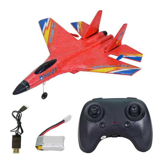 Remote Control F-22 Foam Fighter Jet 2.4 GHz - Rechargeable Battery - Trending F-22 Foam Jet - Toy For Boys - Assorted Colors