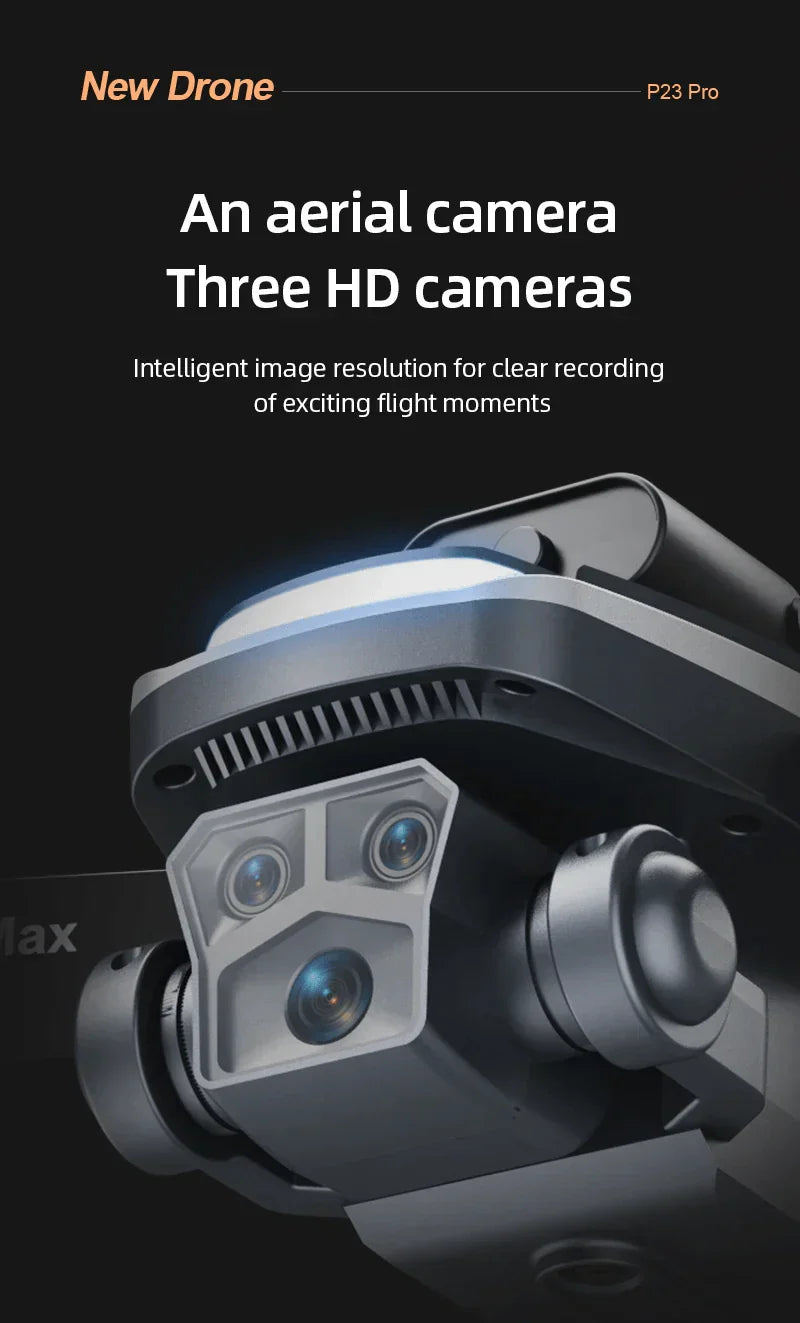 P23 Pro Drone 360 rotate Tipple camera With GPS ( Allow to open parcel )