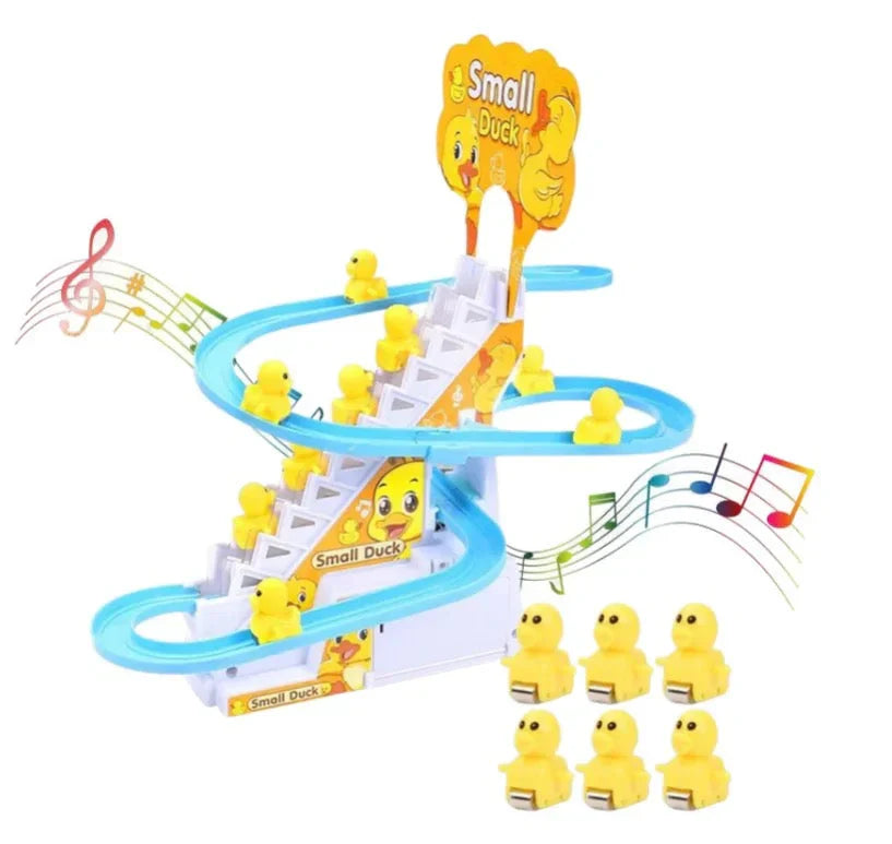 Duck Climbing Stairs Toy for Kids with Lights and Music