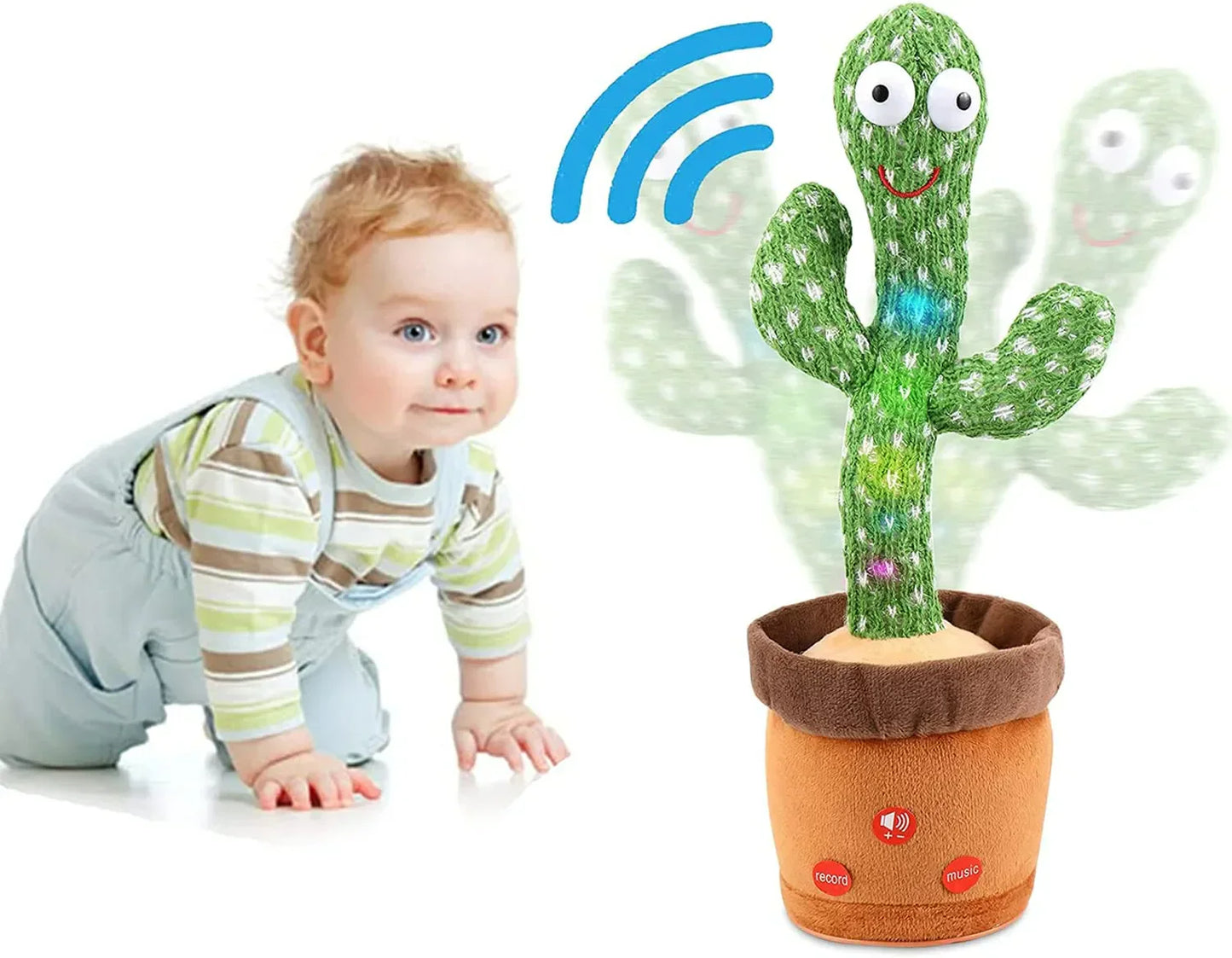 Dancing Cactus Toy: Rechargeable Talking Singing Cactus Toy for Kids