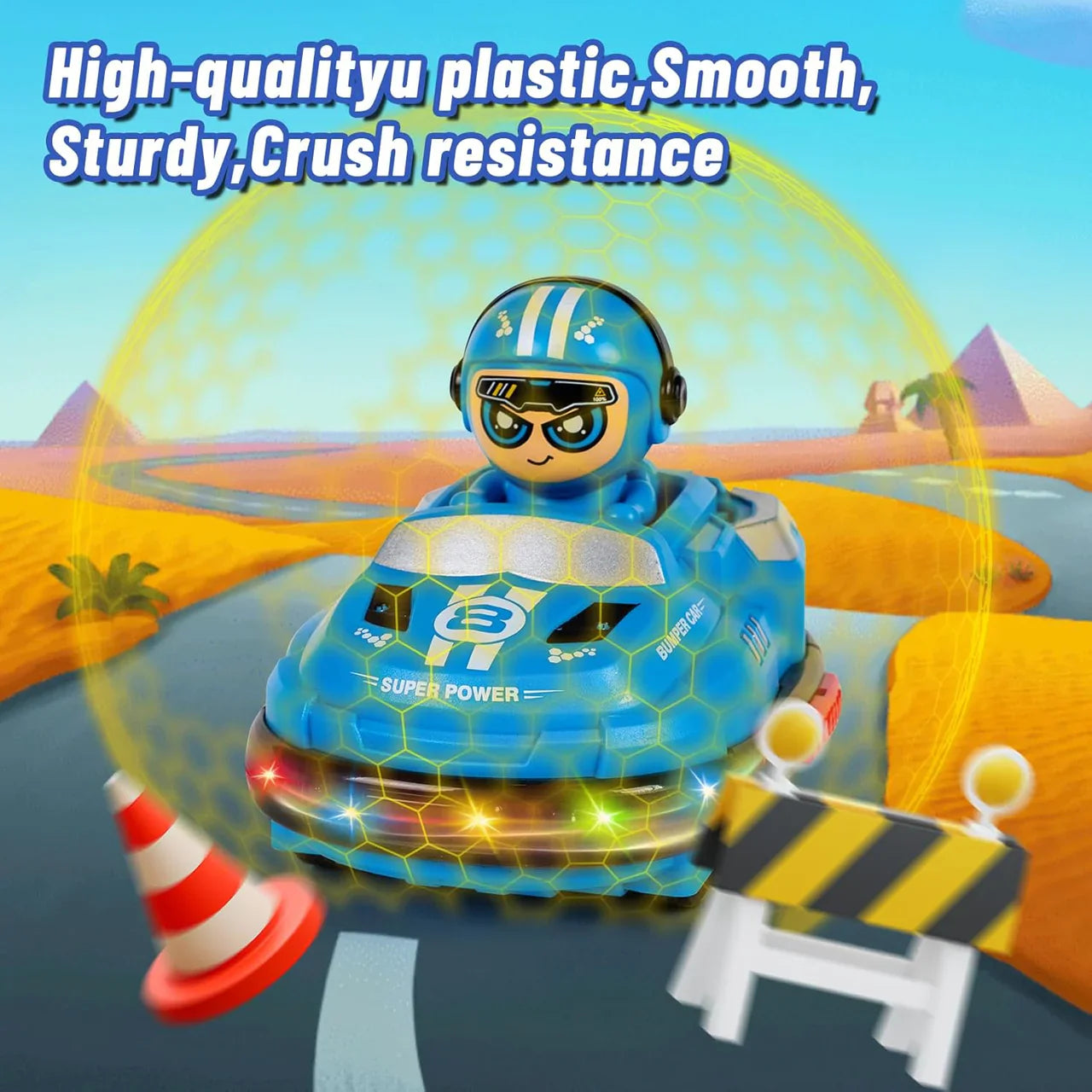 Deluxe 2-Piece Mini RC Bumper Car Set with Precision Remote Control