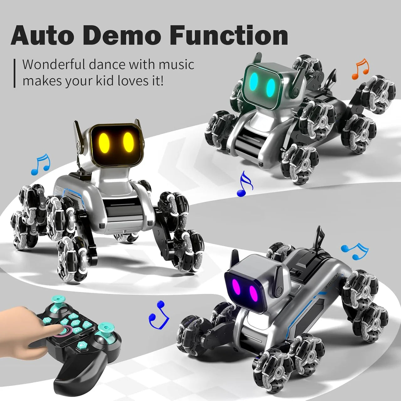 Remote & Watch Control Stunt Spray Robot Dog