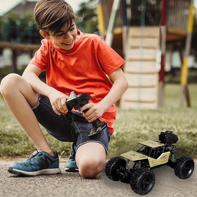 Monster Truck Remote Control Car for Kids Rock Crawler, 5 Function 1:18 Rc Car Toys for Boys 2Wd Offroad High Speed Remote Car Toys for Kids 5 Years 12 - Black