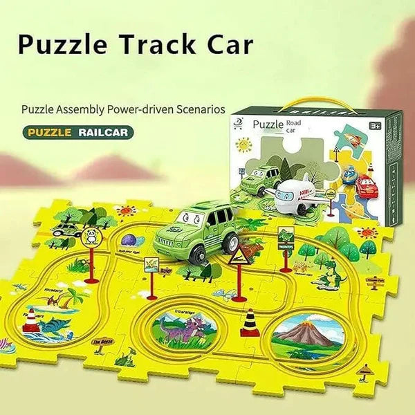 Electric Puzzle Railcar Track Set