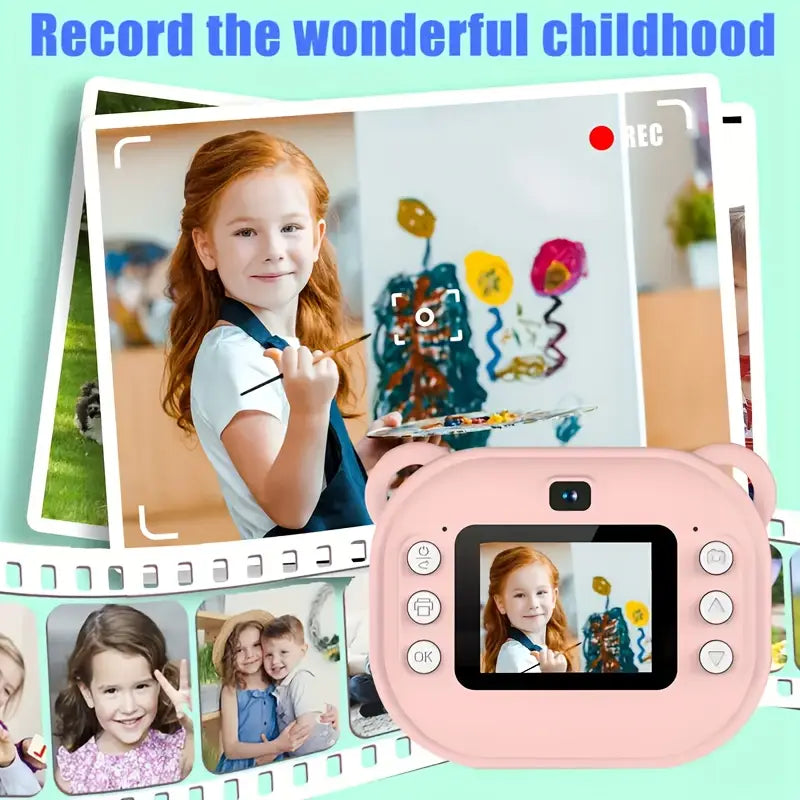 Instant Printing Cameras for Kids, Thermal Printing Cameras, Instant Photo Printers with Video Capabilities, Allowing Drawing