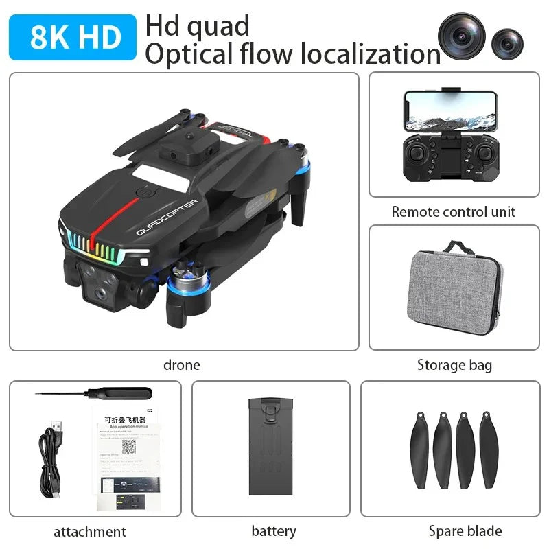 J6 Pro Professional Drone With Triple Camera 4K Camera Result Obstacle avoidance ( Allow to open parcel )