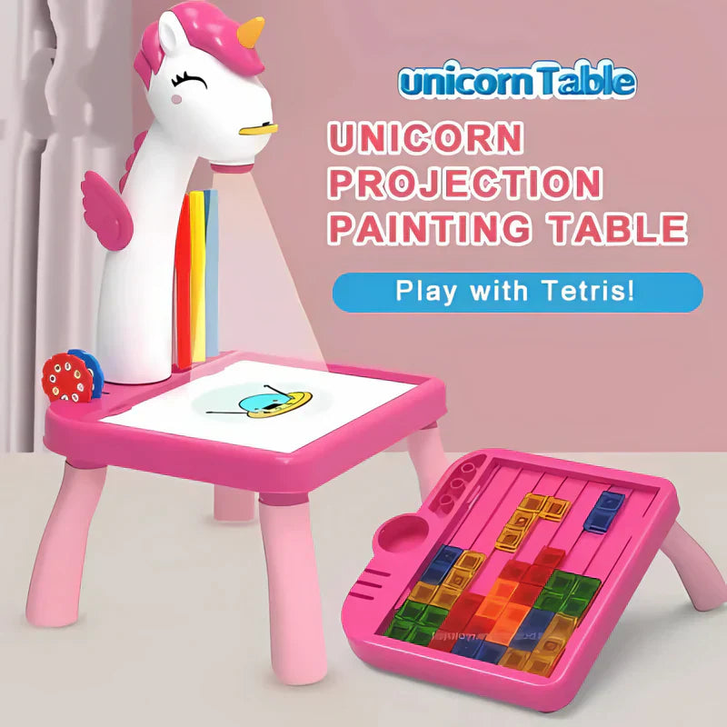 Hello Kitty and Frozen & Spiderman Children Projection Drawing Board LED Projector Drawing Table Toys