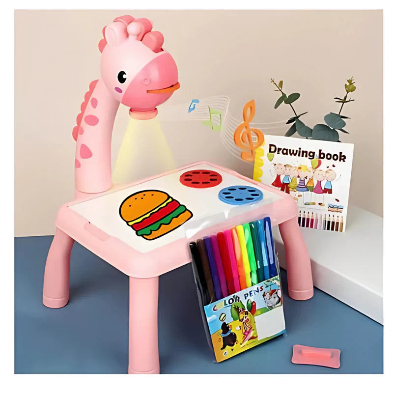 Hello Kitty and Frozen & Spiderman Children Projection Drawing Board LED Projector Drawing Table Toys