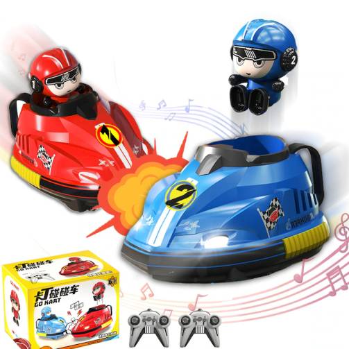 Deluxe 2-Piece Mini RC Bumper Car Set with Precision Remote Control